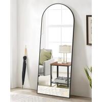 Koonmi Espejo de pie grande de 140 x 40 cm, espejo de cuerpo entero con marco de aluminio, para dormitorio, salón y baño, dorado - details 13