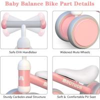 Bicicleta sin pedales para niños a partir de 1 año de equilibrio, juguetes para bebés de 1 año, bicicleta para bebés con 4 ruedas para bebés de 10 a 24 meses, primera bicicleta para niños y niñas como regalo - details 1