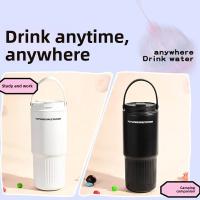 Taza de agua con pajita para coche de acero inoxidable 316, botella de agua aislada de doble bebida de 750ML, botella termo de gran capacidad a prueba de fugas - details 3