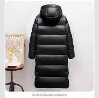 Chaqueta larga de plumón para hombre, de oro negro, chaqueta de algodón cálida con capucha de invierno enroscada - details 11