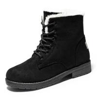 Botas de plataforma de felpa para mujer, zapatos planos para mantener el calor, invierno - details 17