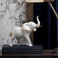 Estatuilla de esculturas de animales para decoración del hogar, elefante de la suerte, estatua de resina, adorno para manualidades, decoración de habitación, regalo de Navidad DIY - details 10
