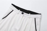 OUWU-Chaleco bloqueado de Color con borde negro, Top sin mangas, pantalones de pierna ancha, conjunto de temperamento de cintura alta, nuevo estilo de primavera - details 7