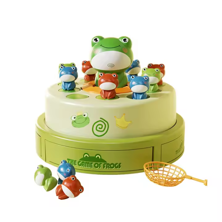 Rana saltarina Musical giratoria rebota gran plataforma giratoria fiesta captura sensorial SETM juego de mesa educativo para niños regalos para niños pequeños - 1