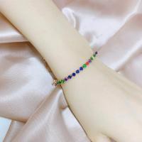 Pulsera de tenis Multicolor ajustable para mujer, brazalete de circonita colorida con arcoíris, cadena de mano, joyería - details 13