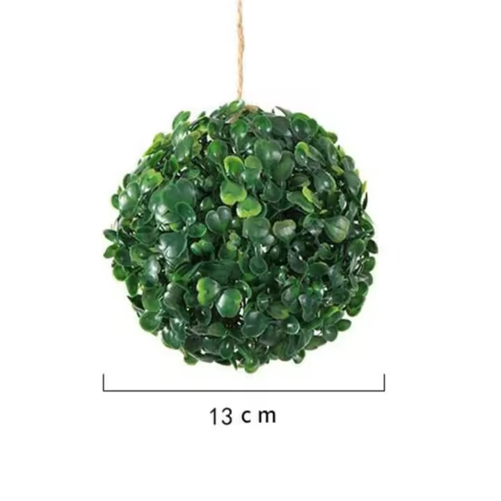 Mila-olla de césped Artificial, bola de Plat verde simulada, flores de boda, muebles para el hogar, jardín, plantas falsas para exteriores, bricolaje - 1