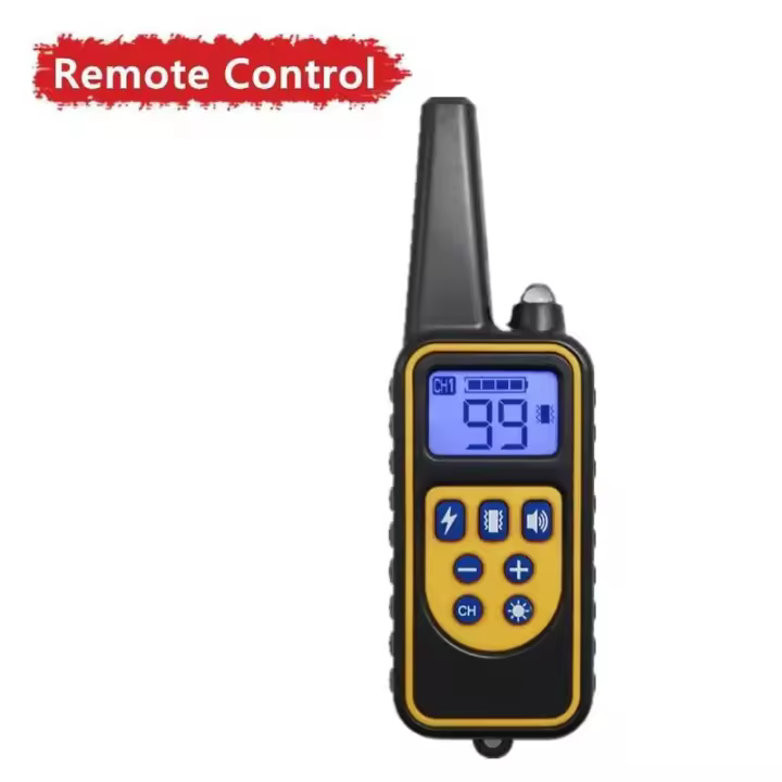 Collar de entrenamiento Eléctrico antigadridos para Perros, impermeable, recargable, Remote Control para mascotas, adecuado para todos los tamanos, vibración Y - 1