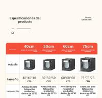 Estudio Fotográfico LED Portátil 40x40cm, 3 Fondos, Iluminación Profesional Ajustable 5600K, Diffusor Suave, Trípode Blanco/Negro - details 0