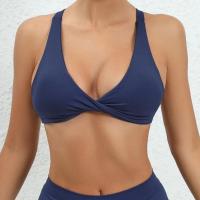 Ropa de yoga desnuda, sujetador de yoga para ejercicio de secado rápido ajustado para mujer, sujetador de fitness de belleza con espalda cruzada para correr al aire libre - details 14