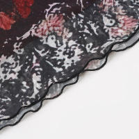 BUNO-faldas de malla florales Vintage para mujer, faldas largas rectas ajustadas de estilo chino de cintura media, ropa de calle de moda de verano 2025 - details 11
