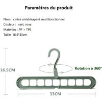 Colgador de ropa plegable multifuncional, percha mágica para almacenamiento de armario de dormitorio, 9 agujeros, ahorro de espacio - details 5