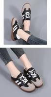 Nuevos zapatos de mujer, zapatos planos informales a la moda, zapatos vulcanizados para mujer, zapatillas para caminar al aire libre, zapatos clásicos cómodos para mujer, negro y blanco - details 11