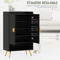 Zapatero Estrecho con 2 Puertas Mueble de Zapatero Ajustable para 15 Pares de Zapatos Blanco - details 21