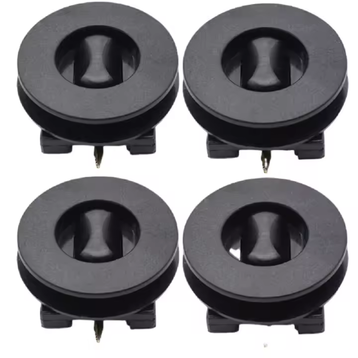 4 Uds. Clips universales para alfombrilla de coche, soporte de sujeción negro, Clips antideslizantes para alfombrilla de suelo para la mayoría de los vehículos - 1