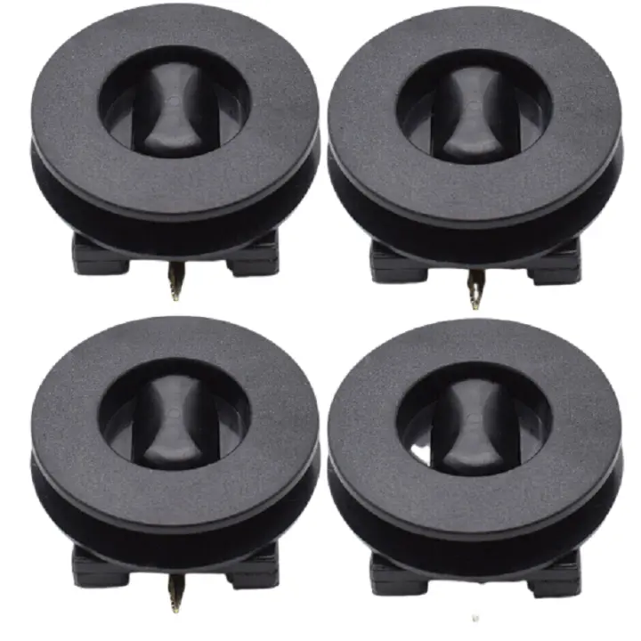 4 Uds. Clips universales para alfombrilla de coche, soporte de sujeción negro, Clips antideslizantes para alfombrilla de suelo para la mayoría de los vehículos - 1