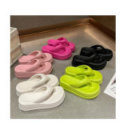 Nuevas chanclas de EVA para mujer, zapatillas frías de suela gruesa, ropa de verano que aumenta las zapatillas de playa de suela blanda - details 6