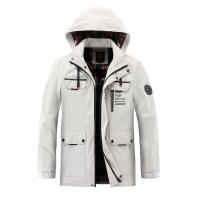 Chaqueta impermeable con capucha para hombre, abrigo informal a la moda, para exteriores, primavera y otoño - details 5