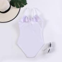 Traje de Baño de Una Pieza Sexy sin Espalda con Volantes Material de Poliéster - details 6
