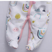 Peleles de algodón para bebés y niños, ropa de una pieza de manga larga con estampado bonito, ropa de primavera, 3 unidades por lote - details 8