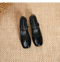 Zapatos de tacón cuadrado con tiras y charol con punta cuadrada - details 37