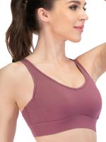Tops cortos cruzados para mujer, camisa deportiva de manga corta para Yoga, Color Rojo - details 2