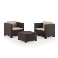 SHAF, Muebles de jardin, muebles de terraza, muebles de plastico, set de sillon y mesa, ratan
