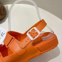 Nuevo 2025 Zapatillas Edición coreana diseño Color caramelo fondo plano verano zapatos de mujer Sandalias deportes y ocio Zapatillas - details 9
