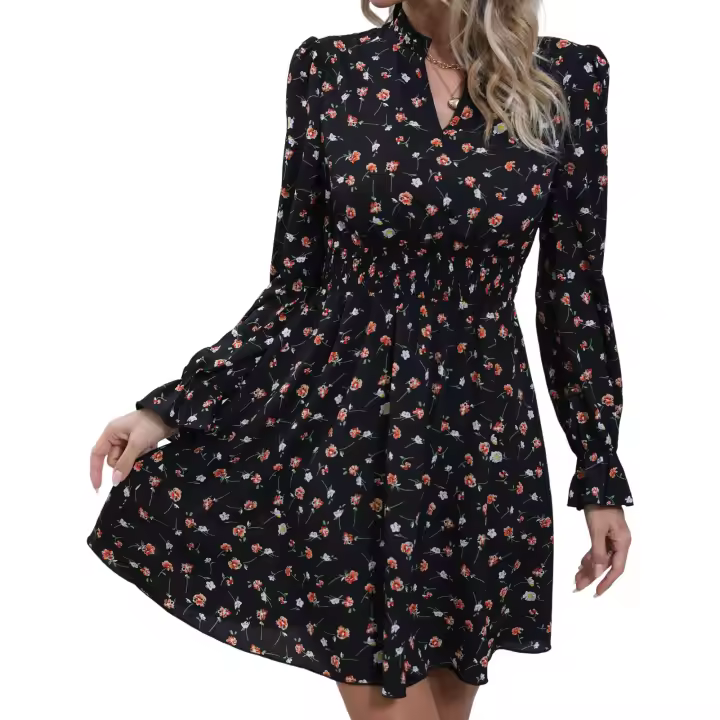 Vestido de fiesta largo de Playa transpirable para mujer, Vestido de manga larga a la moda para citas diarias, ropa de compras - 1