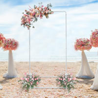 Arco de Globo para Decoración de Bodas y Eventos en Jardín al Aire Libre y Interior Metal con Diseño de Arco Cuadrado 6.5x3.4ft - details 11