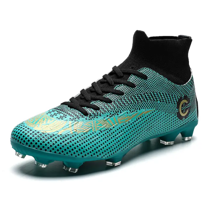 Tacos de fútbol para hombre, botas de fútbol unisex de caña alta para entrenamiento al aire libre e interior y rendimiento atlético - 1