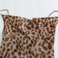 TRAFZA-vestido largo con estampado de leopardo para mujer, prenda informal, ajustada, Vintage, sin mangas, Espalda descubierta, tirantes, para fiesta en la playa, Verano - details 12