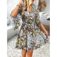 Vestido fluido sin tirantes con estampado floral bohemio para mujer, verano 2025 - details 41