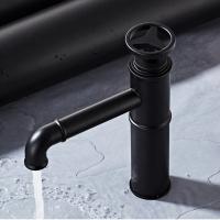 Grifo de Lavabo de Estilo Industrial Retro Grifo de Vajilla de Latón Negro y Rojo - details 8