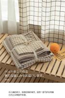 Juego de funda nórdica a cuadros japoneses, sábanas de alta calidad y respetuosas con la piel, juego de cama doble individual. - details 9