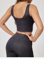 Nueva camiseta interior deportiva de mezclilla Sexy para mujer, sujetador hueco sin sentido para correr, sujetador antigolpes para gimnasio, ropa interior deportiva de secado rápido para Yoga en la espalda para mujer - details 2