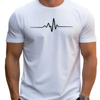 Camiseta de manga corta con cuello redondo para hombre, talla grande, con estampado gráfico creativo, ajustada, informal, deportiva - details 0