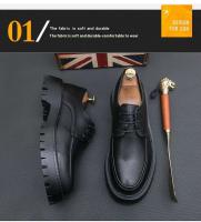 Zapatos de vestir de diseñador para hombre y zapatos casuales de cuero Oxford, fáciles de usar, talla grande, punta redonda alta - details 4