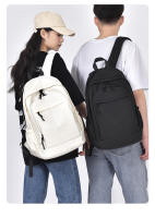 Mochila sencilla de gran capacidad para chica universitaria, mochila ligera unisex, mochilas escolares de color sólido para estudiantes - details 0