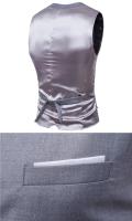 2019 nuevos hombres Slim Fit otoño chaleco de un solo pecho estilo coreano ropa Casual bolsillo falso para una silueta más delgada - details 16