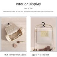 Bolsas de almacenamiento de cosméticos de gran capacidad, bolsa de almacenamiento de artículos de tocador multifuncional a prueba de polvo, bolsa de maquillaje colgante portátil impermeable - details 2