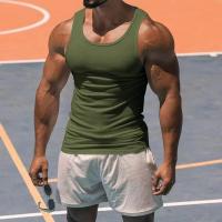 Un chaleco informal y transpirable de color liso para el entrenamiento físico de verano de los hombres en Europa y Estados Unidos en 2025. - details 19