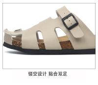 Zapatillas planas de corcho para hombre y mujer, sandalias antideslizantes con agujeros para playa y exteriores, zapatos informales - details 8