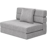 70 x 190 cm Sillón Cama Plegable, Sofá Cama Plegable con Espuma de Memoria y Almohada, Colchón de Suelo para Yoga, Oficina, Salón, Futon Sofá Cama Portada Lavable Unos, Gris Claro - details 56