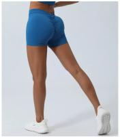 Pantalones cortos deportivos para mujeres con cintura cruzada y levantamiento de glúteos ideal para yoga y fitness tipo Triad Pantalones de gimnasio para correr al aire libre material de nylon temporada aplicable de primavera hasta verano - details 10