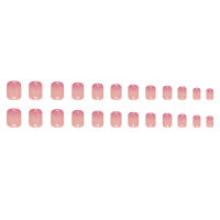 Uñas Postizas De Resina Con Gradient Minimalista Y Brillo 24 PCS + 1 Pegamento + 1 Linterna Para Uñas Accesorios De Belleza Para Mujeres - details 4