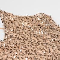Sexy Women Fashion Backless Hem Slit Spaghetti Strap Sequin Dresses Night Out Vestidos Party Dress - details 3