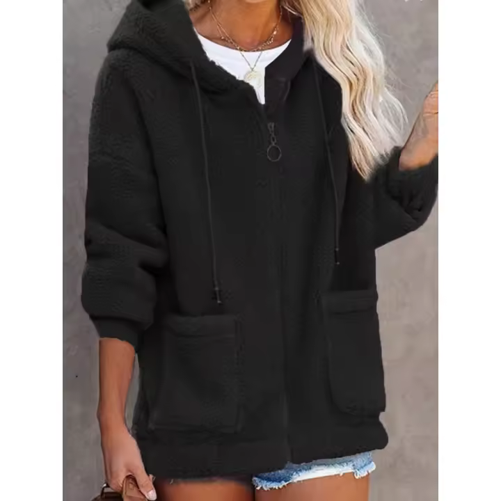 Nuevo top suelto estampado sin botones con abrigo exterior - 1
