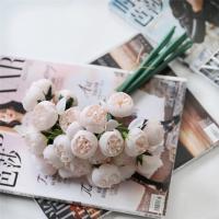 Flores Artificiales de Peonía 27 Cabezas para Decoración de Búzco de Boda y Fiesta - details 3