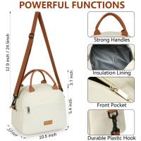 Bolsa de almuerzo isotérmica, bolsa de almuerzo impermeable, fiambrera isotérmica, bolsa de almuerzo reutilizable portátil, con - details 1