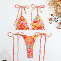 Bikini Tanga Ultra Delgado de Estampado de Leopardo Estilo de Playa de Primavera/Verano con Ajuste Delgado Material de Poliéster - details 16